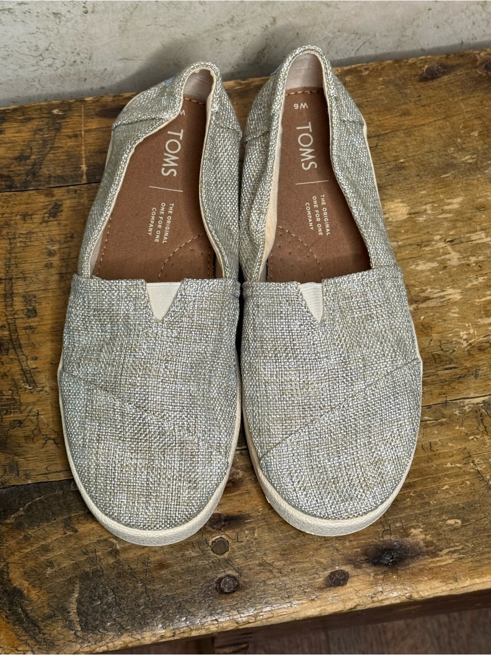 Toms Slip-On Shoes in tan and gray